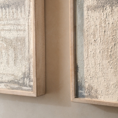 Textured Hand-Painted Wall Arts – Set of 2