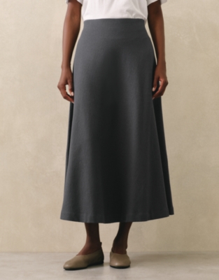 Textured Jersey A-Line Skirt