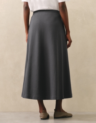 Textured Jersey A-Line Skirt