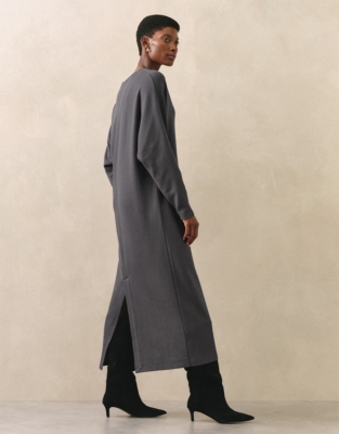Textured Jersey Batwing Dress