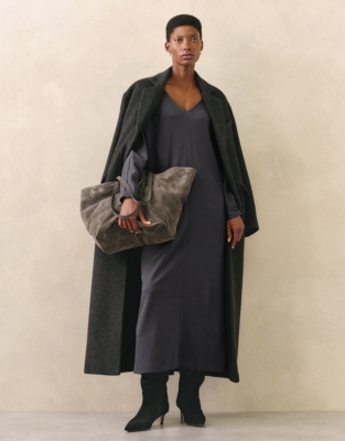 Textured Jersey Batwing Dress