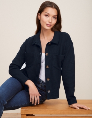 Textured Jersey Jacket Clothing Sale The White Company UK