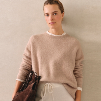 Textured Loop Knit Sweater with Alpaca