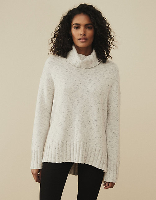 Textured Side-Split Jumper | New In Clothing | The White Company UK