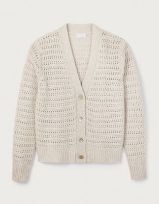 Textured Stitch Cardigan With Cashmere | Sweaters & Cardigans | The ...
