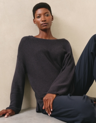 Textured Stitch Jumper with Cashmere