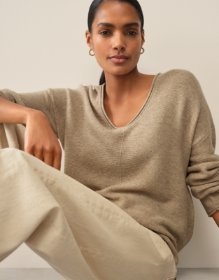 Textured Stitch Jumper with Cashmere