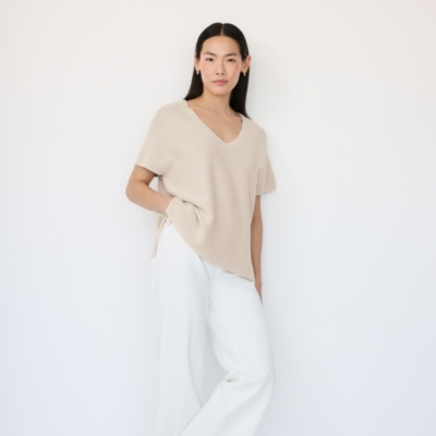 Textured Stitch Knitted Tank with Recycled Cotton
