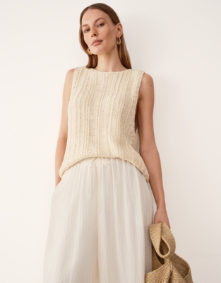 Textured Stitch Knitted Tank