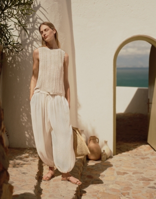 Textured Stitch Knitted Tank