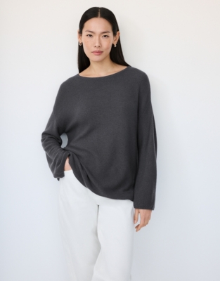 Textured Stitch Sweater with Cashmere
