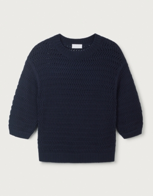 Textured Stitch Sweater with Organic Cotton