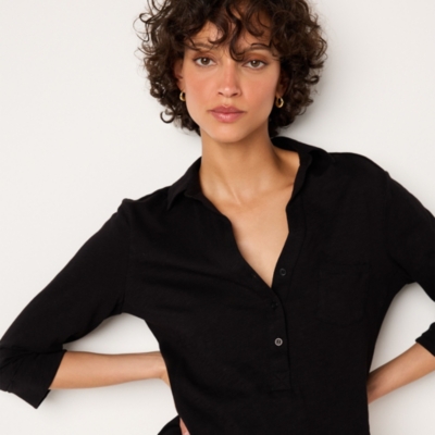 The Perfect Organic Cotton Rib Side Shirt