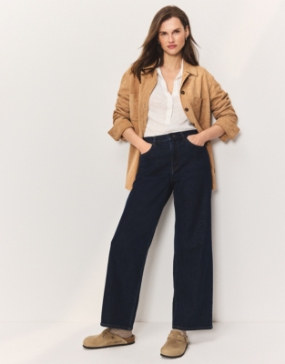 The Perfect Organic Cotton Rib Side Shirt - White