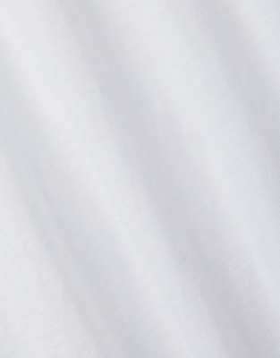 The Perfect Organic Cotton Rib Side Shirt - White