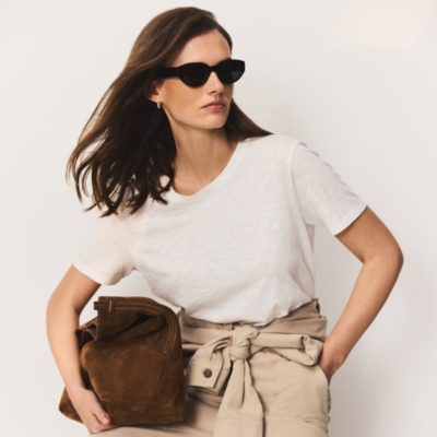 The Perfect Organic Cotton Slub Crew Neck T-Shirt - White