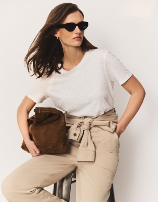 The Perfect Organic Cotton Slub Crew Neck T-Shirt - White