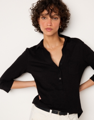 The Perfect Organic Cotton Slub Rib Side Shirt