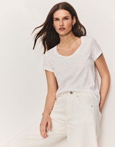 The Perfect Organic Cotton Slub Scoop Neck T-Shirt