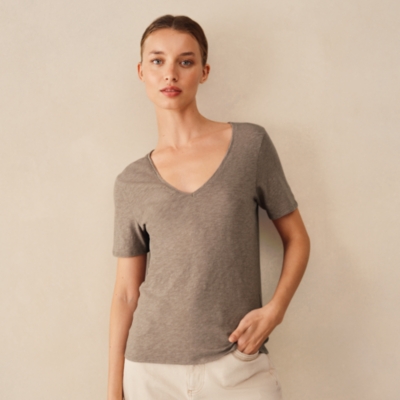 The Perfect Organic Cotton Slub V-Neck T-Shirt