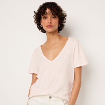 The Perfect Organic Cotton Slub V-Neck T-Shirt
