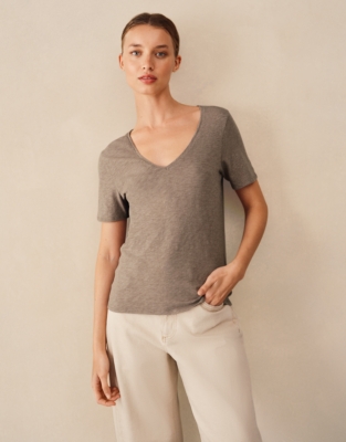 The Perfect Organic Cotton Slub V-Neck T-Shirt