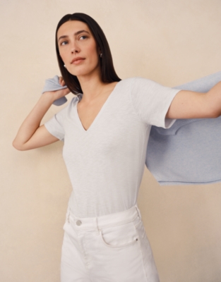 The Perfect Organic Cotton Slub V-Neck T-Shirt