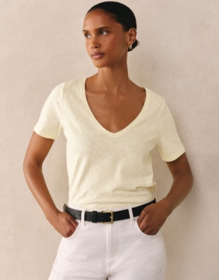 The Perfect Organic Cotton Slub V-Neck T-Shirt