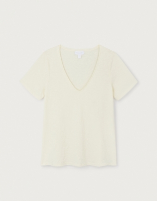 The Perfect Organic Cotton Slub V-Neck T-Shirt