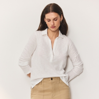 The Perfect Single Button Slub Jersey Shirt