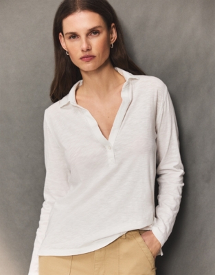 The Perfect Single Button Slub Jersey Shirt