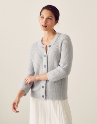 Three-Quarter-Sleeve Cardigan with Alpaca | New In Clothing | The White ...