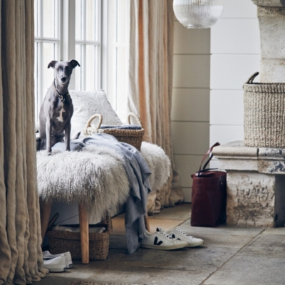 Tibetan Sheepskin Bench