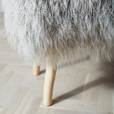 Tibetan Sheepskin Bench