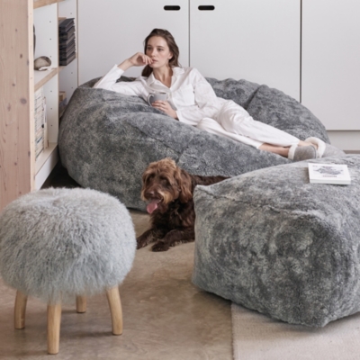 Tibetan Sheepskin Stool | Chairs, Benches & Stools | The White Company UK