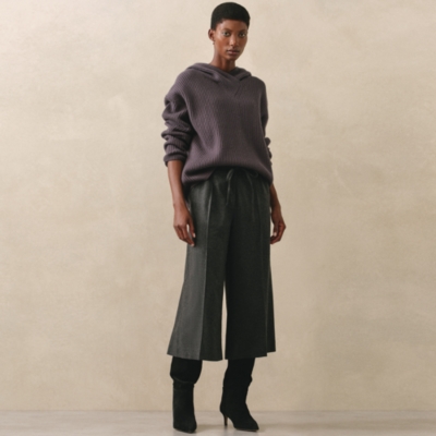 Tie Detail Flannel Bermuda Culottes