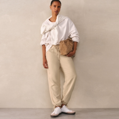 Tie Hem Lyocell Joggers