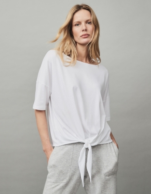 elastic hem t shirt