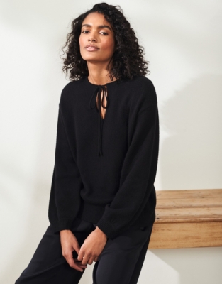 TieNeck Jumper with Cashmere Clothing Sale The White Company UK