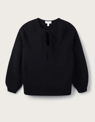 TieNeck Sweater with Cashmere Sweaters & Cardigans The White