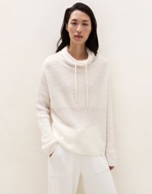 Tie Roll Neck Jumper with Alpaca