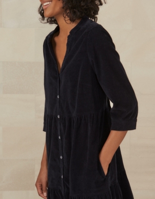 Tiered Cord Shirt Dress Clothing Sale The White Company UK
