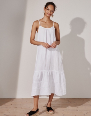 Tiered Double OrganicCotton Dress The White Collection The White