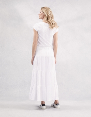 Tiered Linen Maxi Skirt | Clothing Sale | The White Company UK