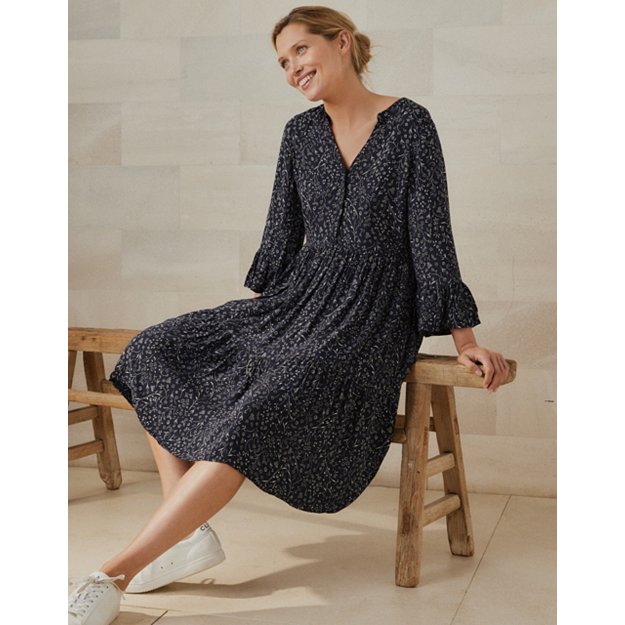 Tiered Meadow-Print Dress | Dresses & Skirts | The White Company US