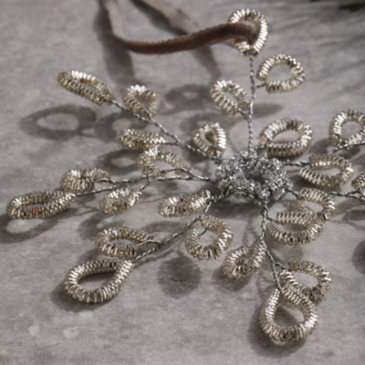 Tinsel Snowflake Christmas Decoration Christmas The White Company US