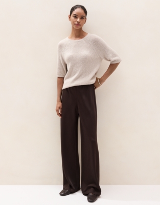 Tiny Sequin Knitted T-Shirt with Alpaca