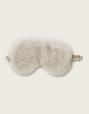 Tipped Faux-Fur Eye Mask