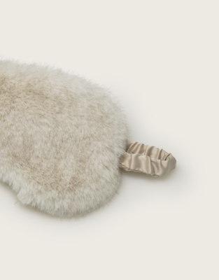 Tipped Faux-Fur Eye Mask