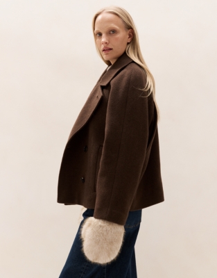 Tipped Faux-Fur Mittens